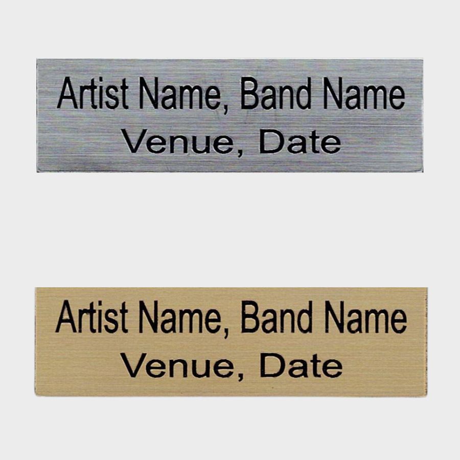 Name plate option silver or gold