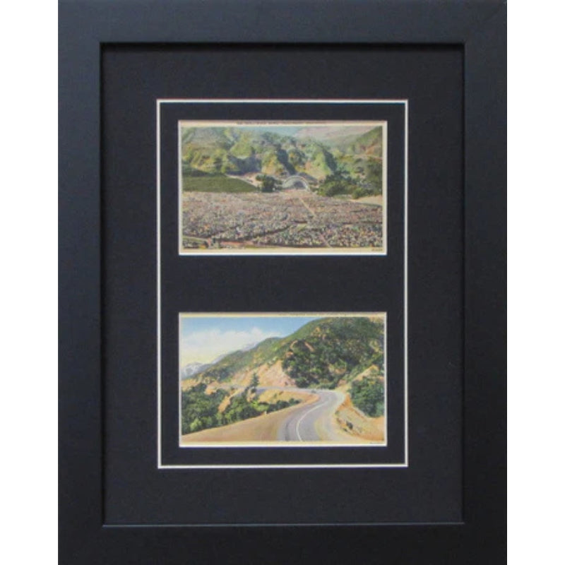 two postcard frame black-white mat black frame