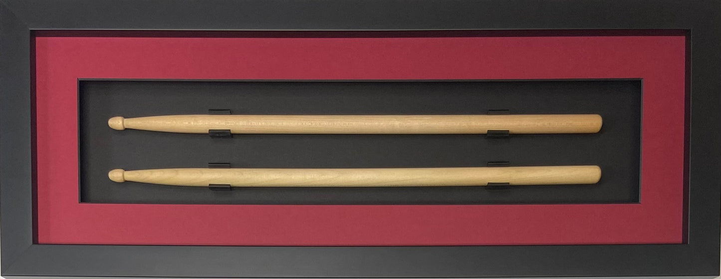 double drum stick frame red-black trim black frame