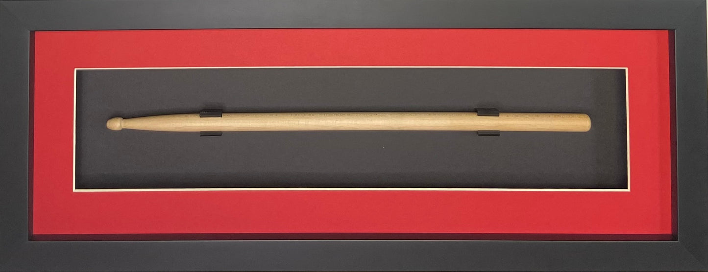 drum stick frame red-white trim black frame