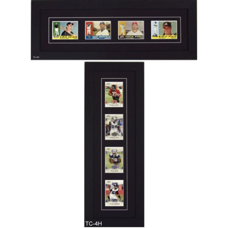 four trading card frame horizontal and vertical