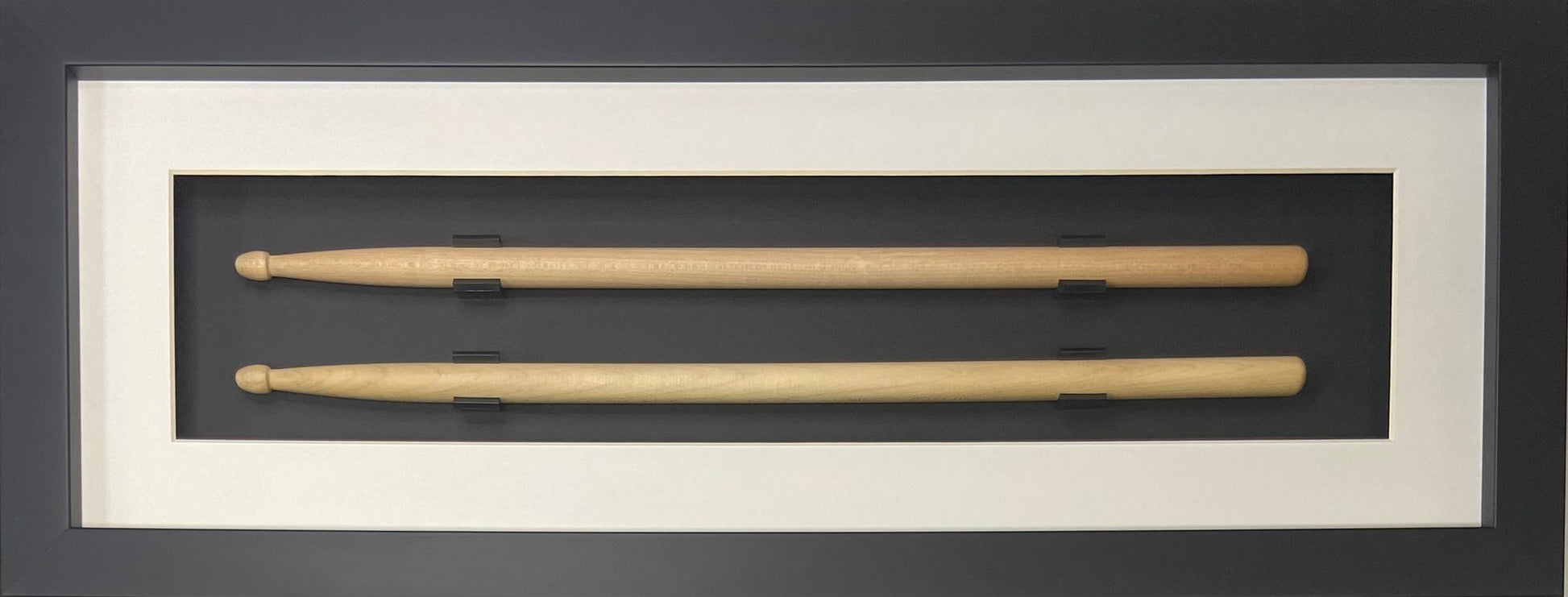 double drum stick frame white-white trim black frame