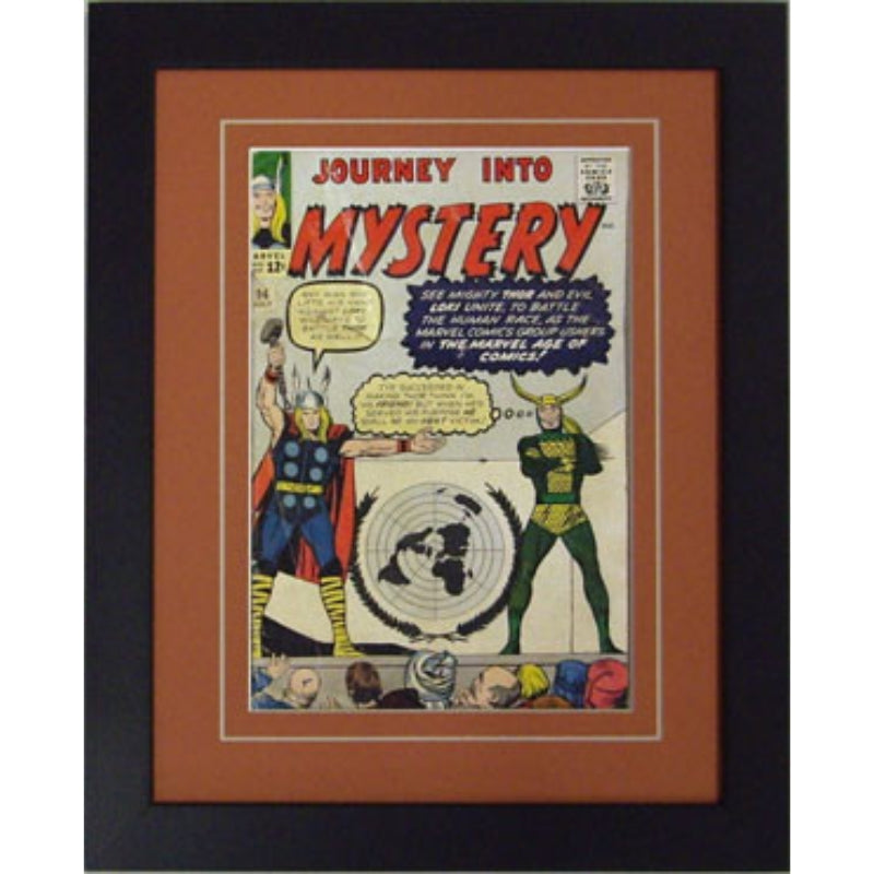 comic book frame with mat black frame