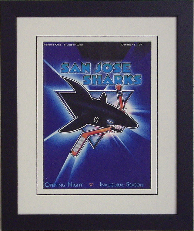 Sports Program Frame & Magazine Frame white-black mat black frame