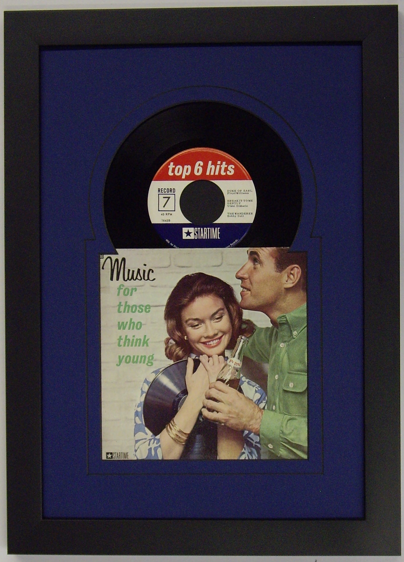 7" 45 Vinyl Record Frame with Sleeve, Jukebox Style - Frame My Collection