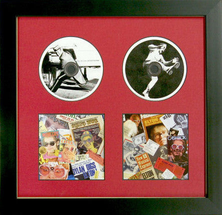 Double CD Frame with Inserts Booklets red mat black frame