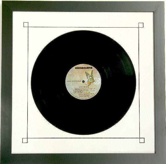 12" LP Vinyl or Picture Disc Frame white-black mat black frame