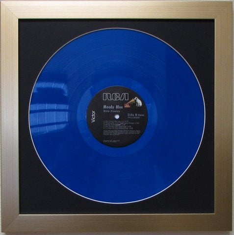 12" LP Vinyl Record Album Frame black mat gold frame