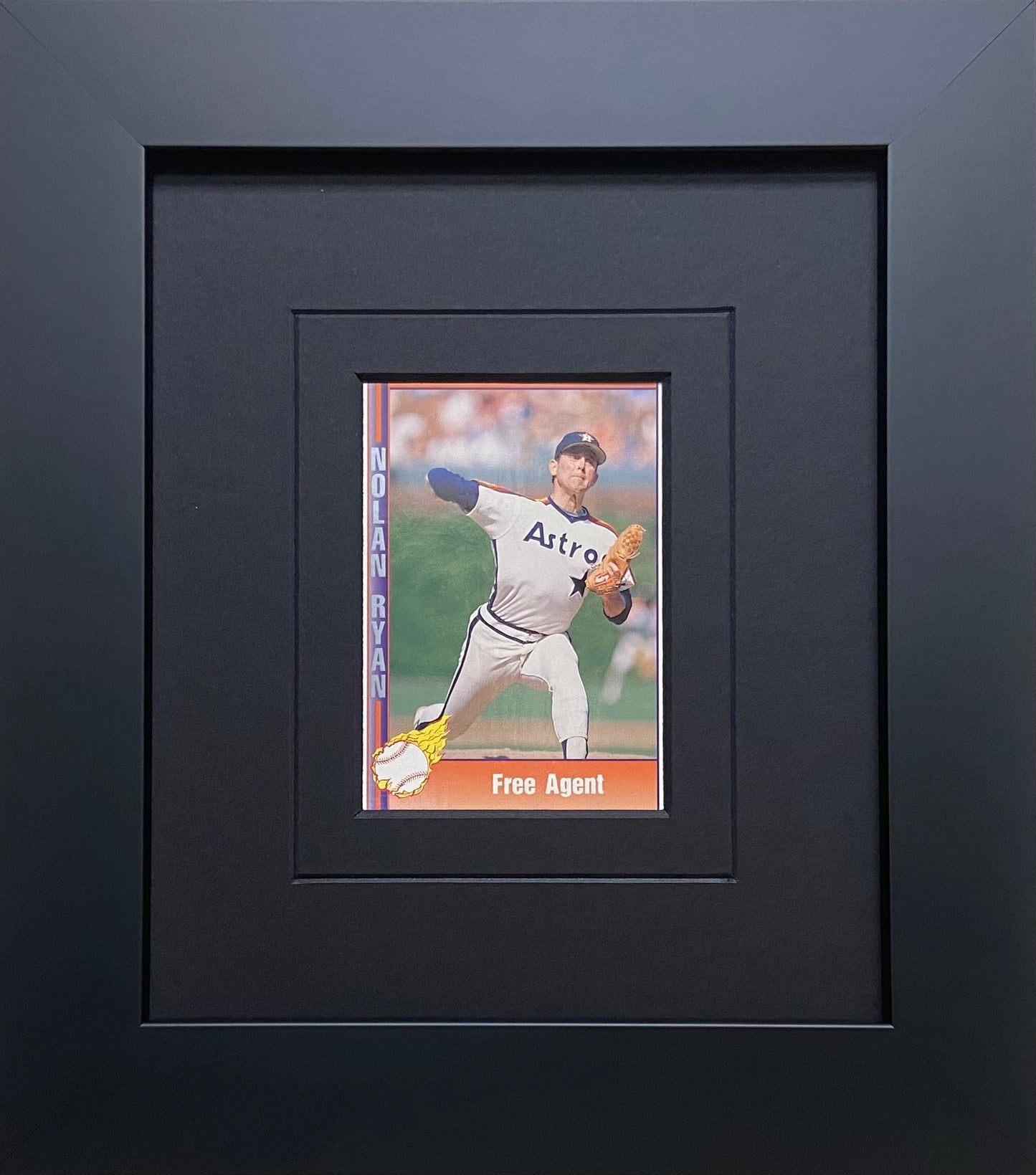 single trading card frame black-black mat black frame