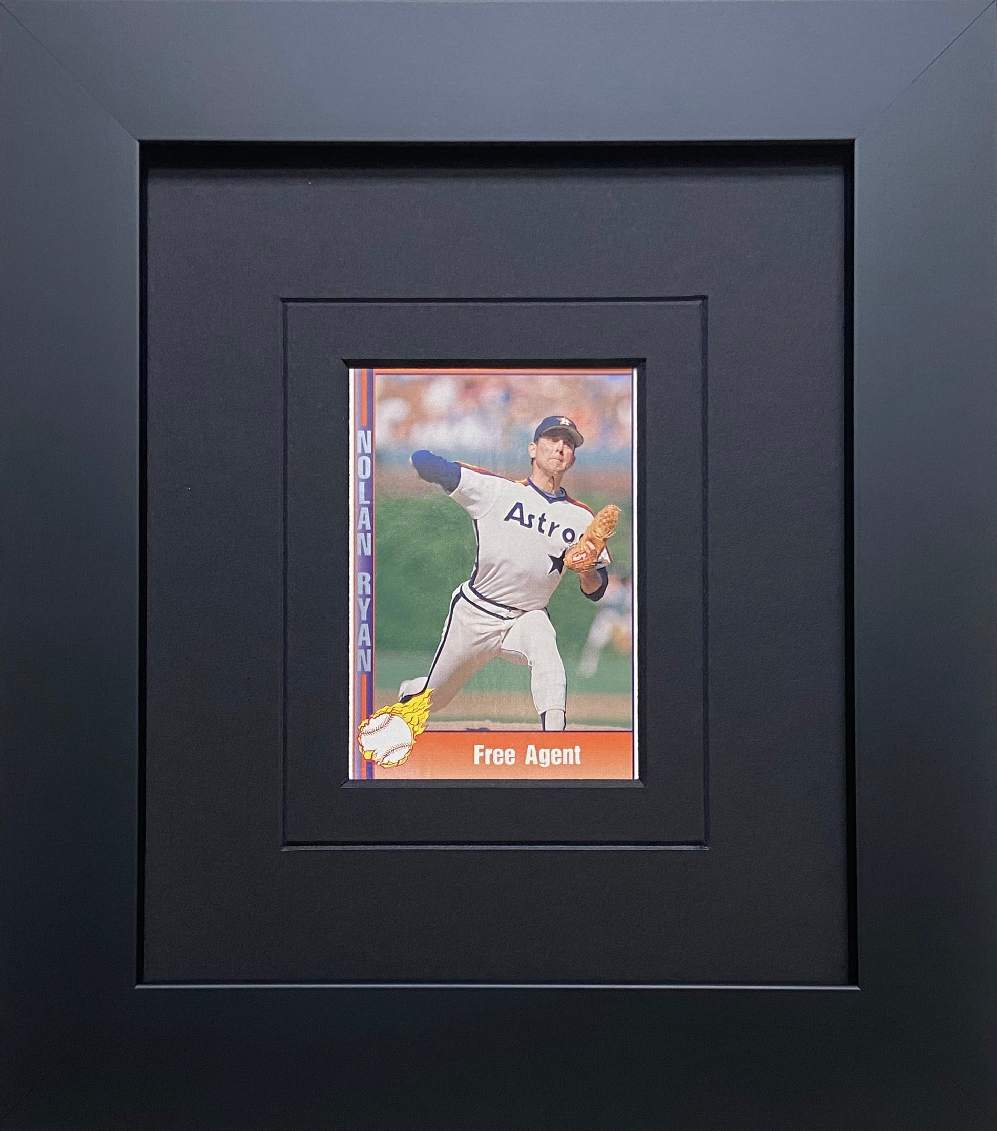 single trading card frame black-black mat black frame