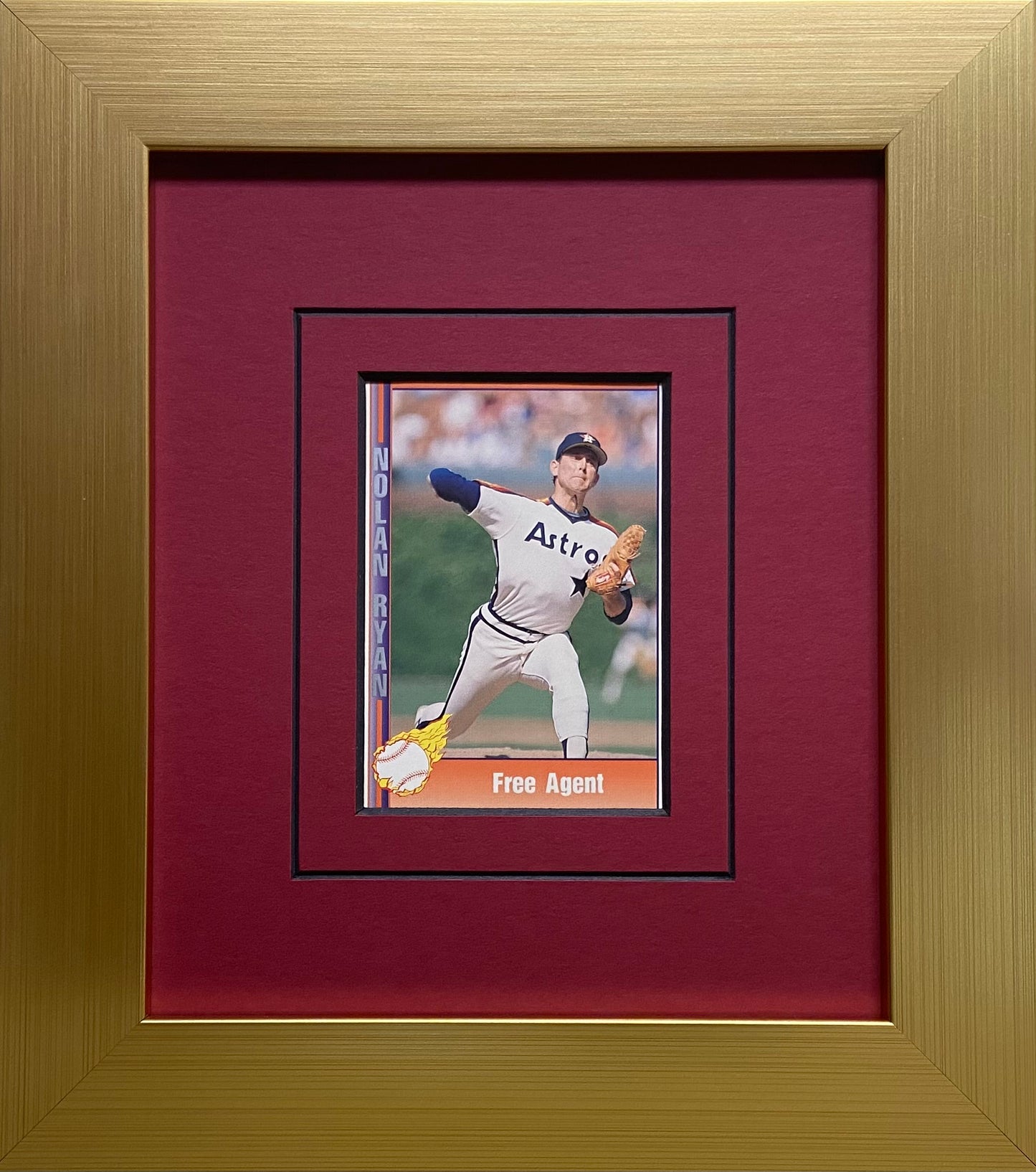 single trading card frame red-black gold frame