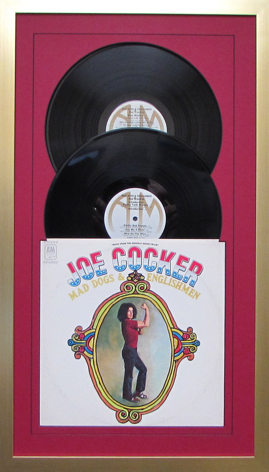 12" LP Double Vinyl Record Album Frame with Sleeve, Jukebox Style
