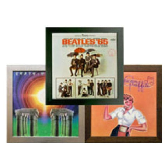 collage of three record albums