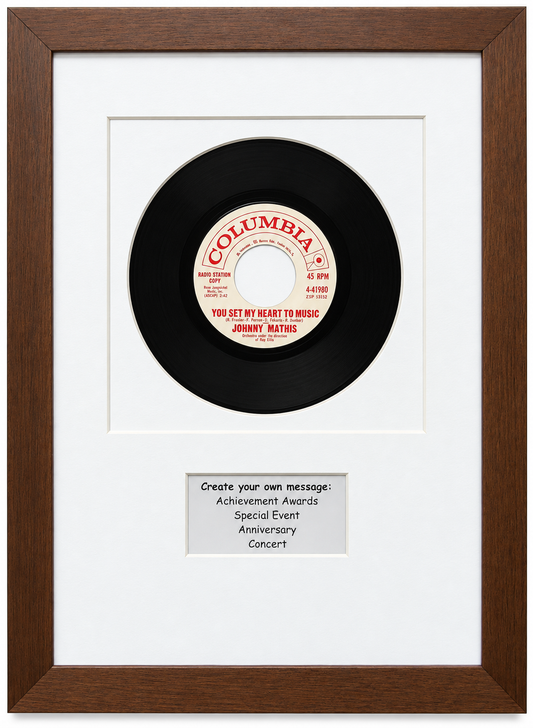 7" 45 Vinyl Record Frame with Personalized Message
