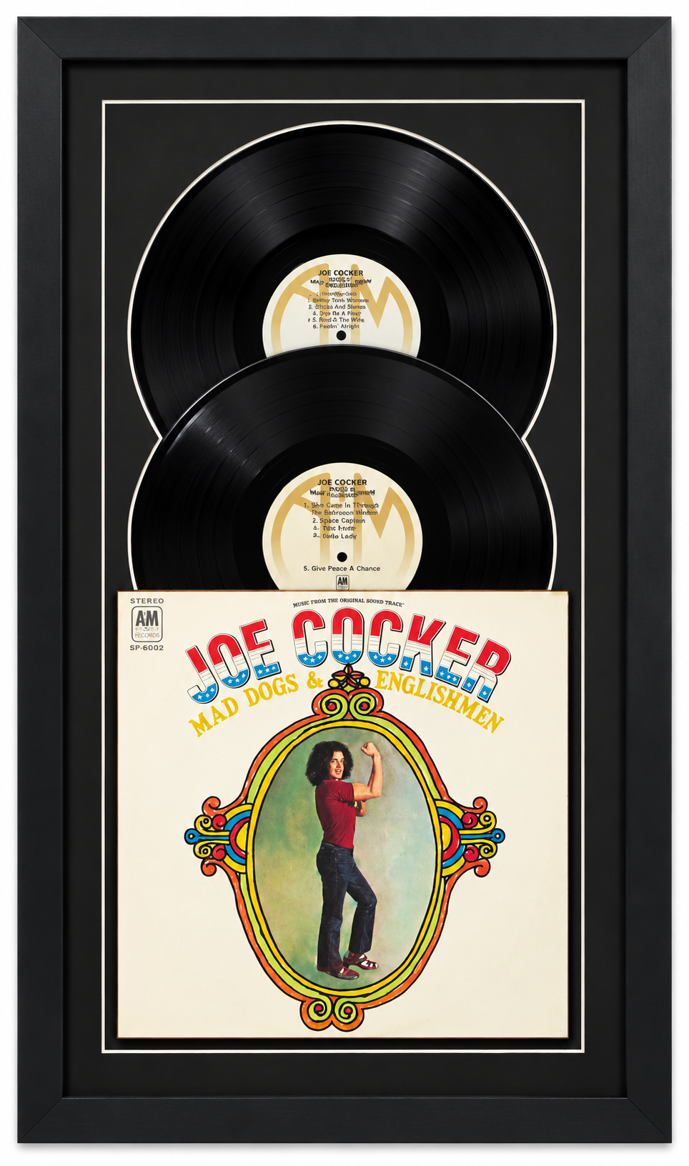 12" LP Double Vinyl Record Album Frame with Sleeve, Jukebox Style