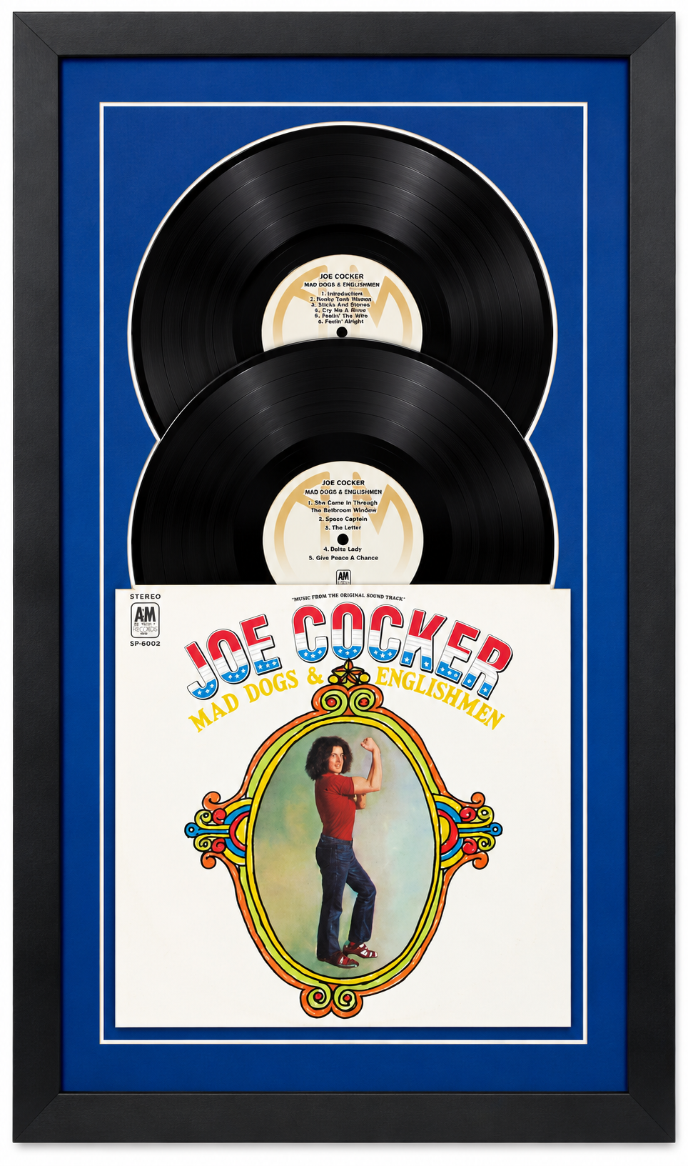 12" LP Double Vinyl Record Album Frame with Sleeve, Jukebox Style