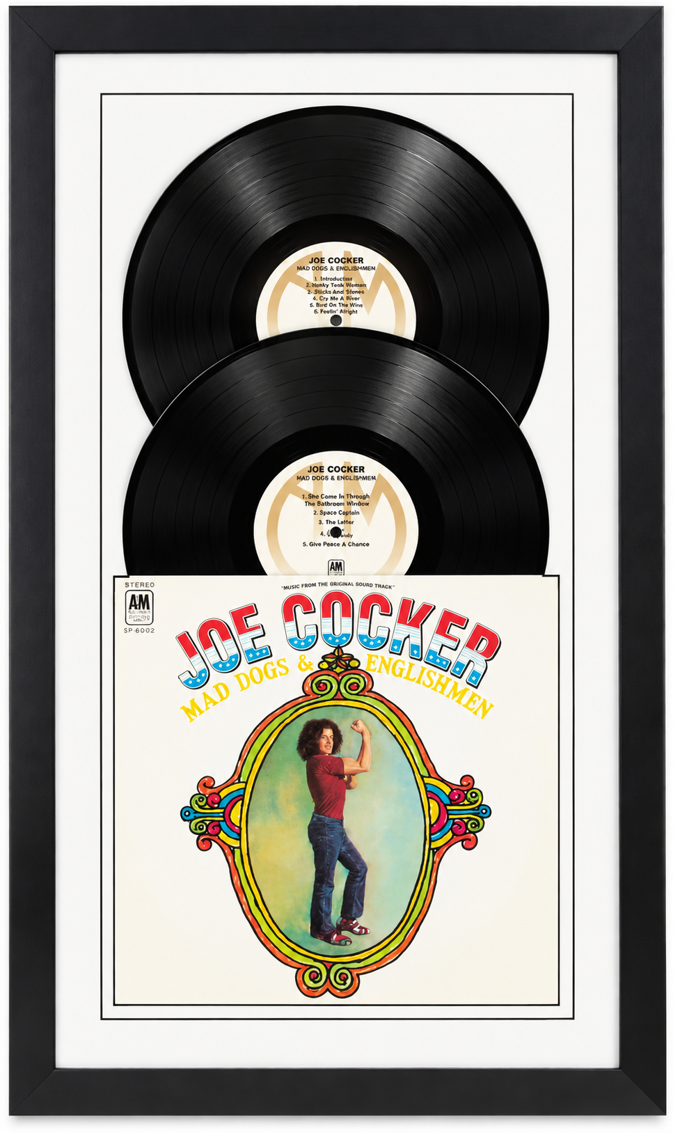 12" LP Double Vinyl Record Album Frame with Sleeve, Jukebox Style