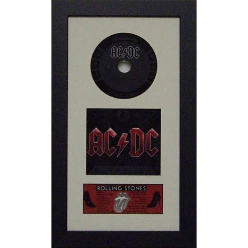 CD Frame with Insert Booklet and Ticket white mat black frame