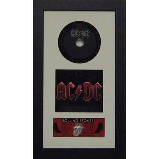 CD Frame with Insert Booklet and Ticket white mat black frame