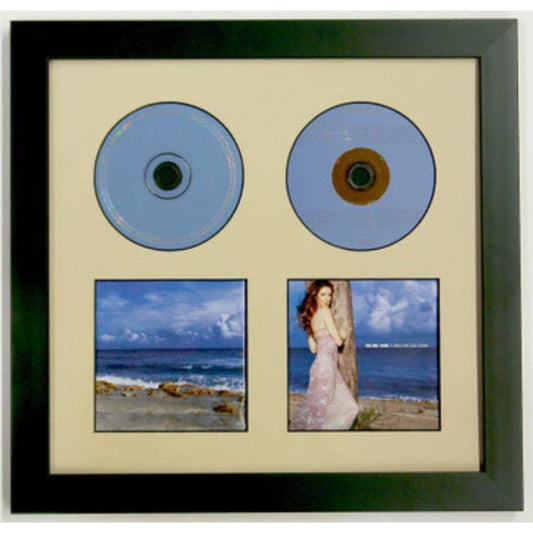 Double CD Frame with Inserts Booklets black frame