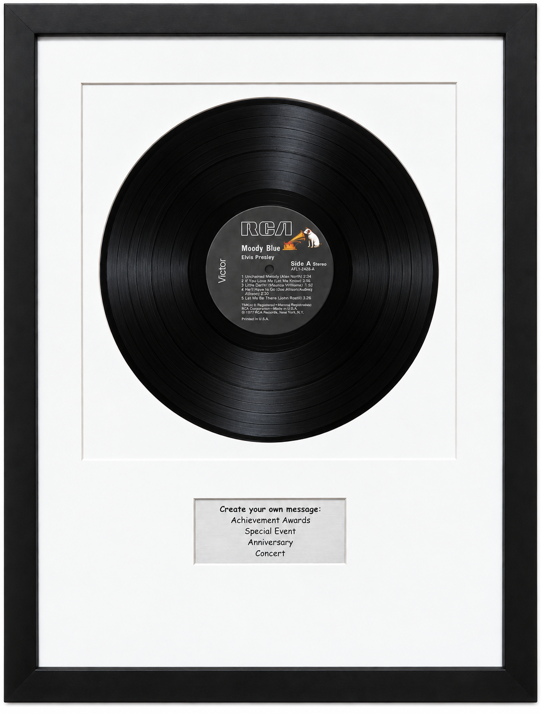 12" LP Record Album Frame with Personalized Message