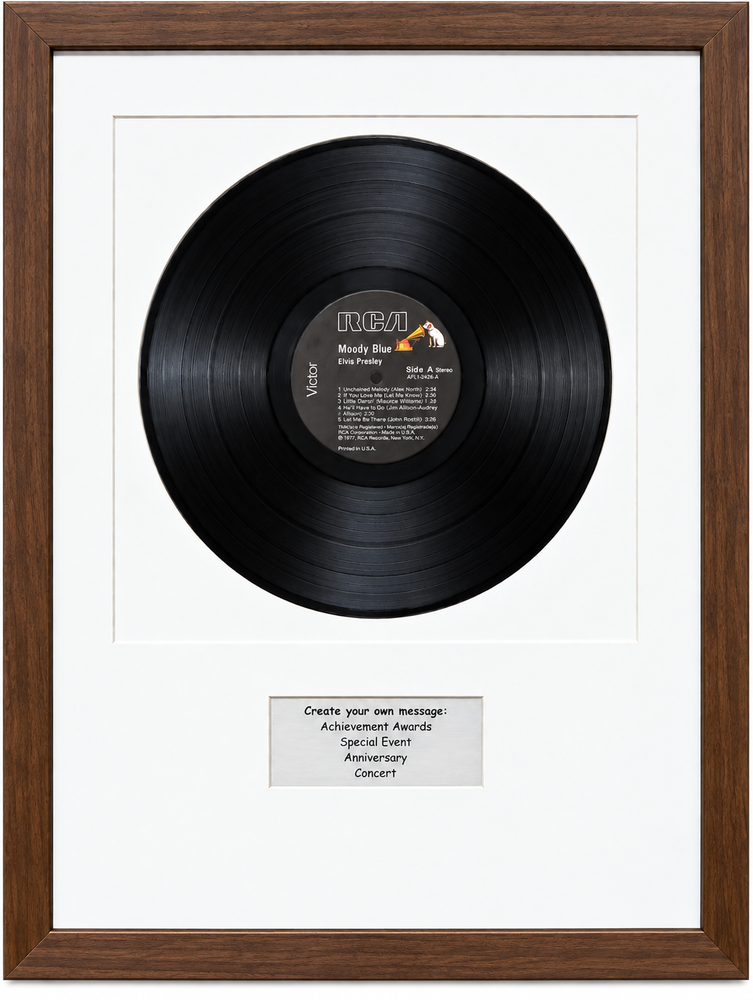 12" LP Record Album Frame with Personalized Message