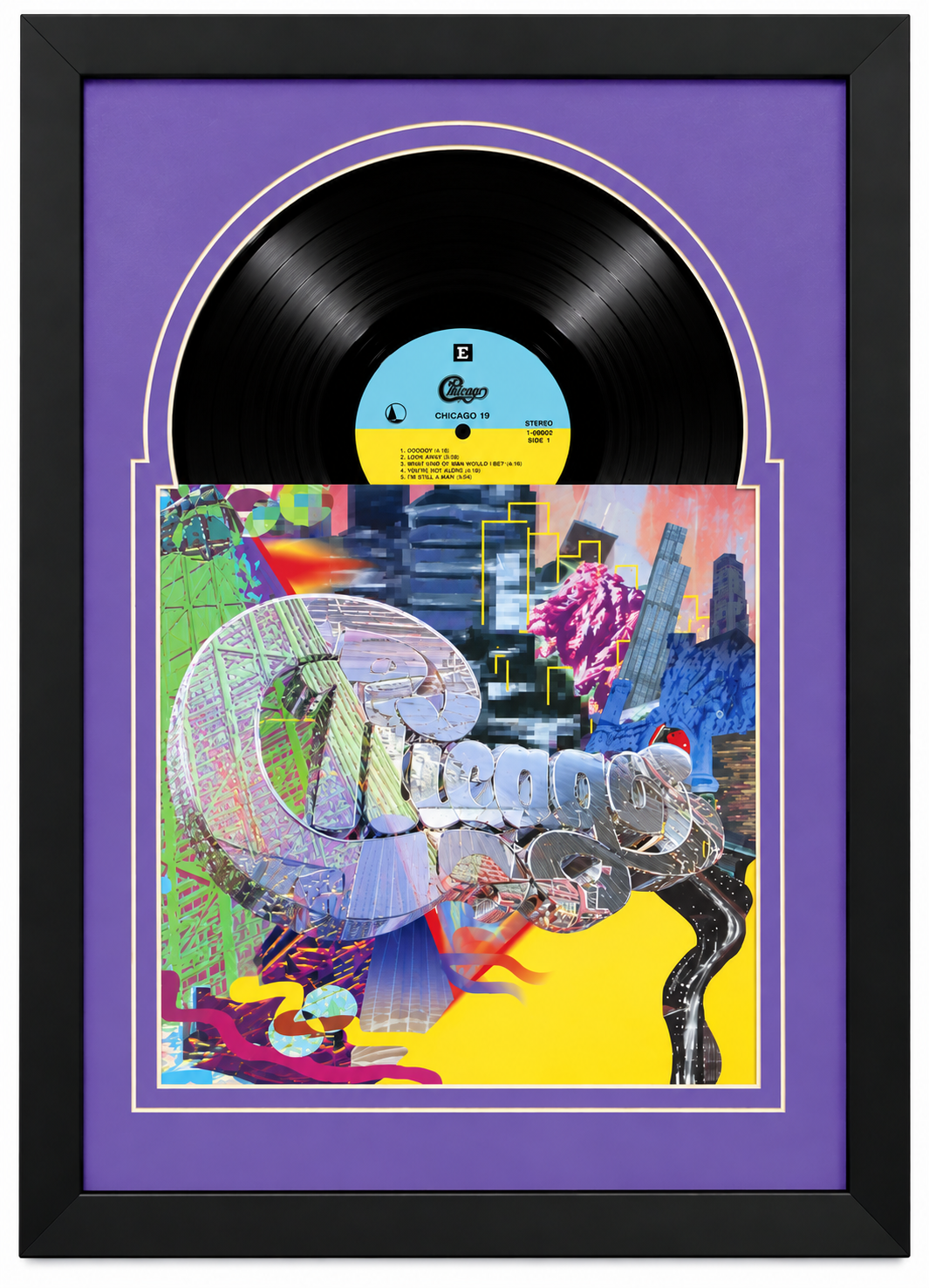 12" LP Vinyl or LaserDisc Frame with Sleeve, Jukebox style