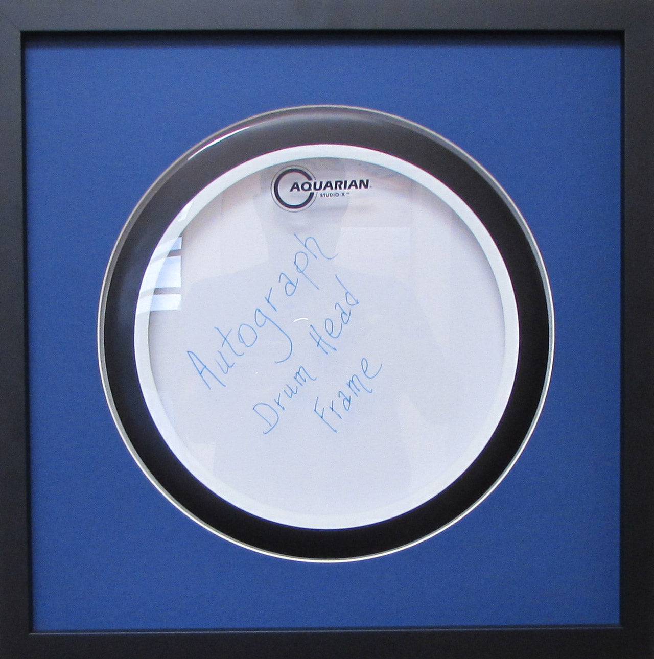 12" Drum Head Frame blue mat black frame