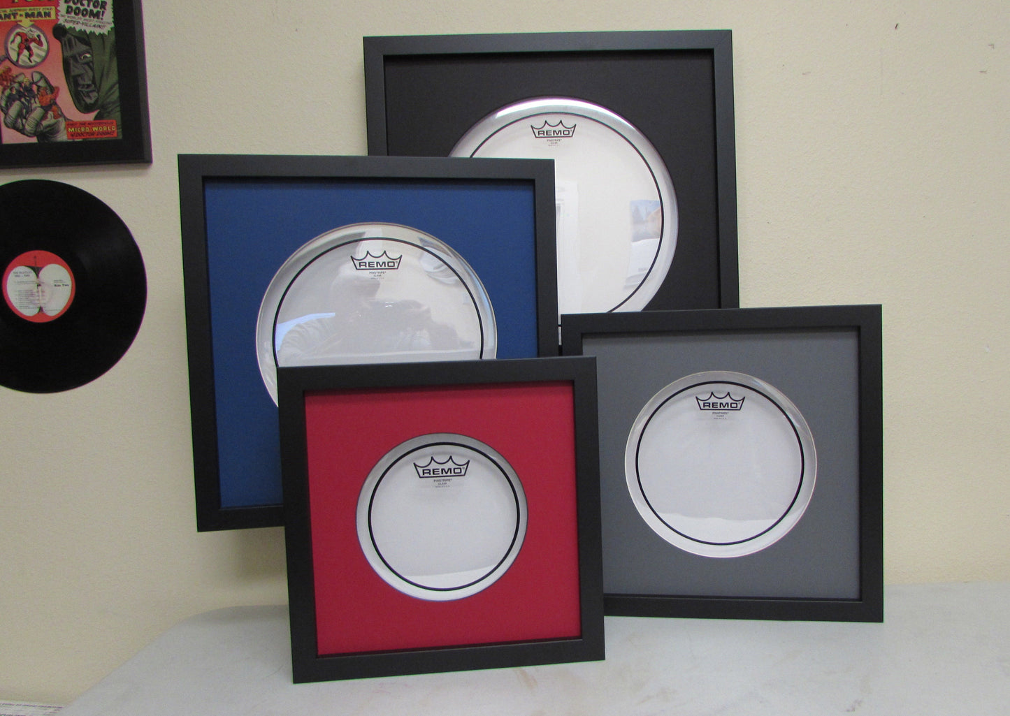 8" Drum Head Frame red mat
10" Drum Head Frame grey mat
12" Drum Head Frame blue mat
14" Drum Head Frame black mat