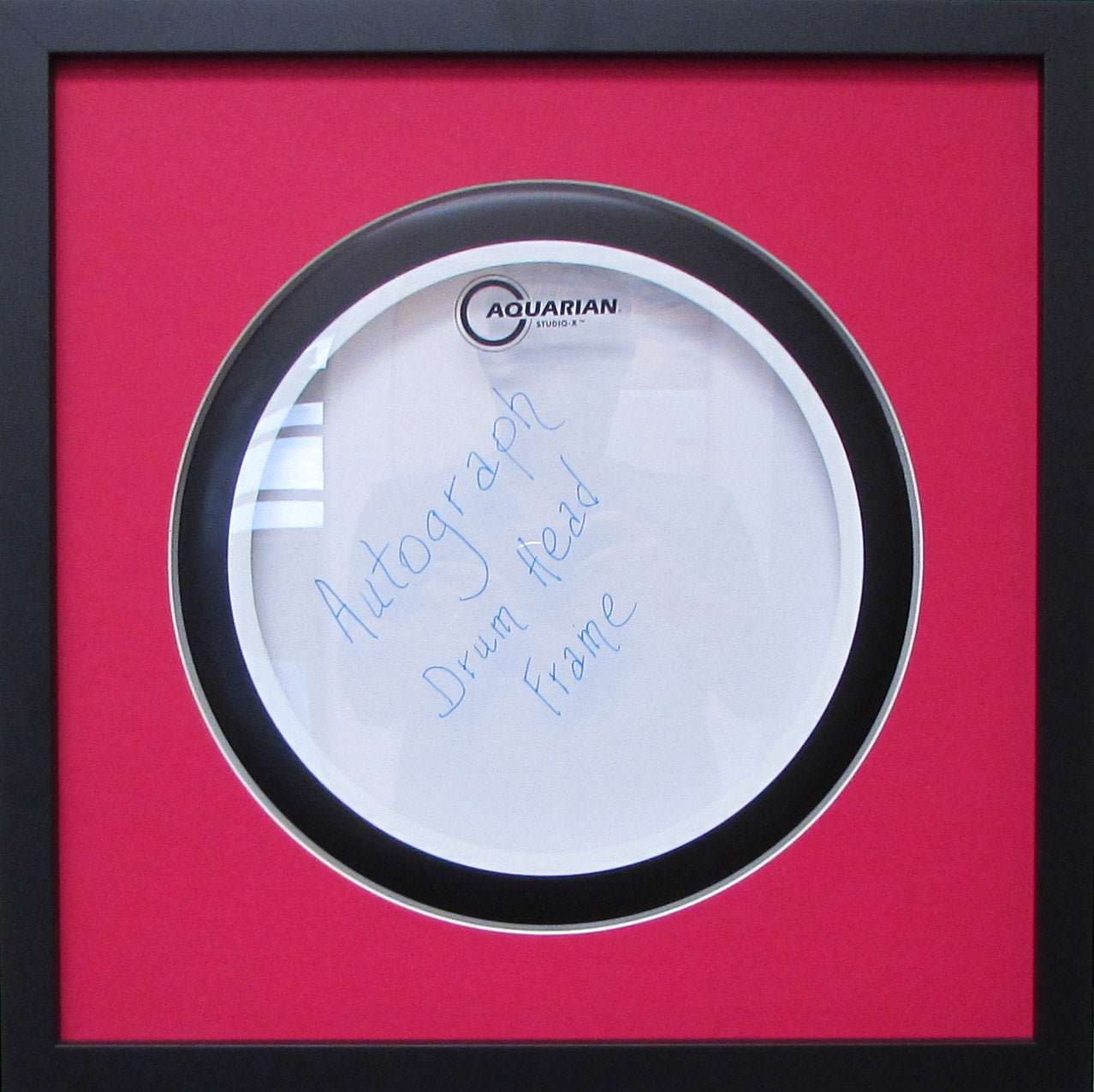 12" Drum Head Frame red mat black frame